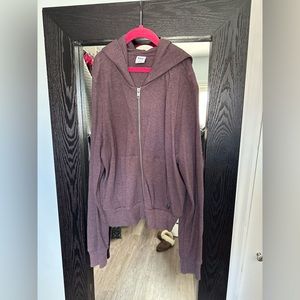 TNA somewhat cropped waffle sweater